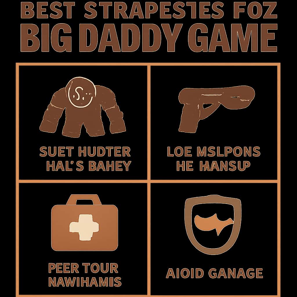 An instructional illustration about strategies in Big Daddy Game.