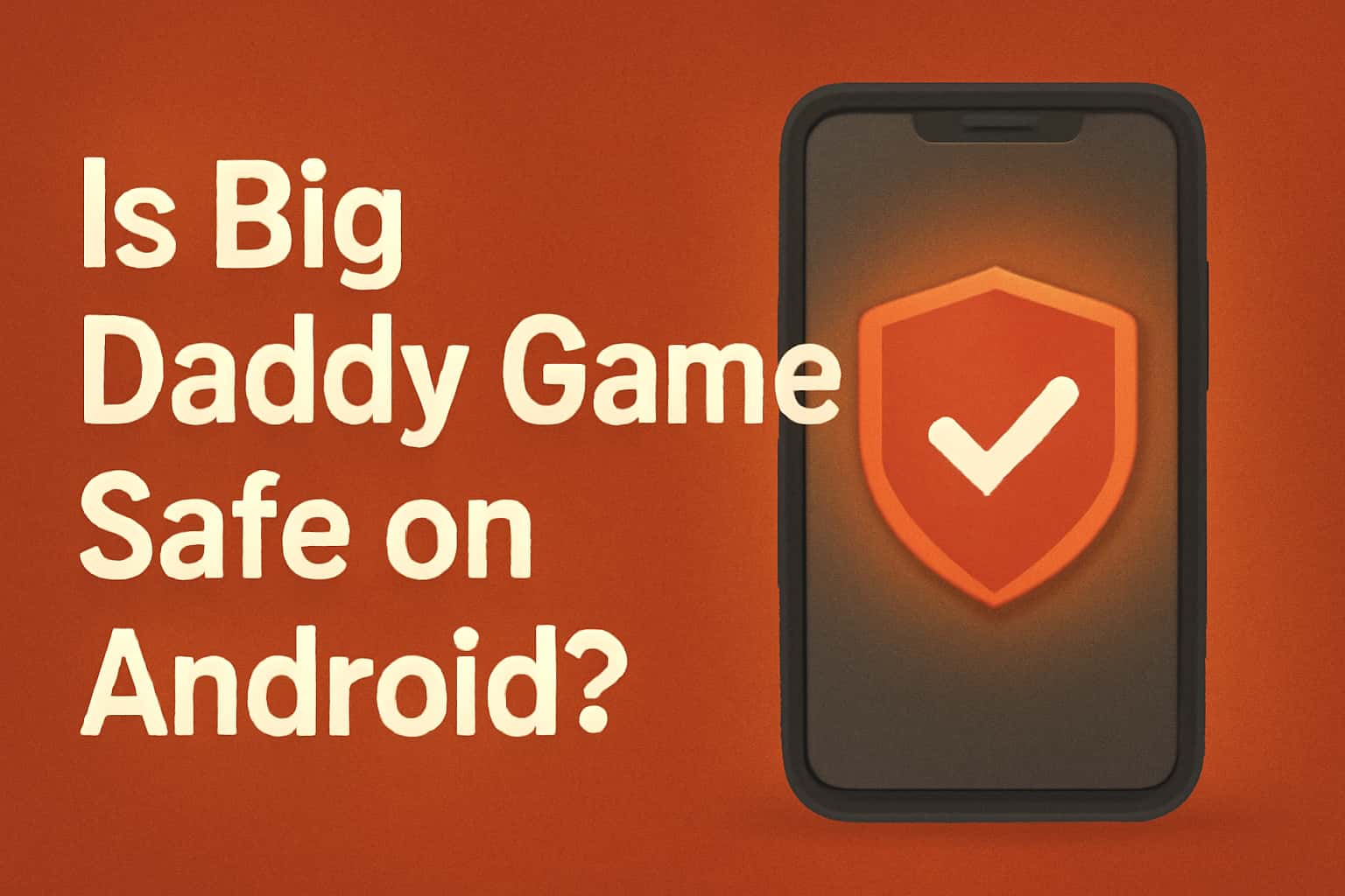 Informational scene discussing the safety aspects of the Big Daddy Game on Android.