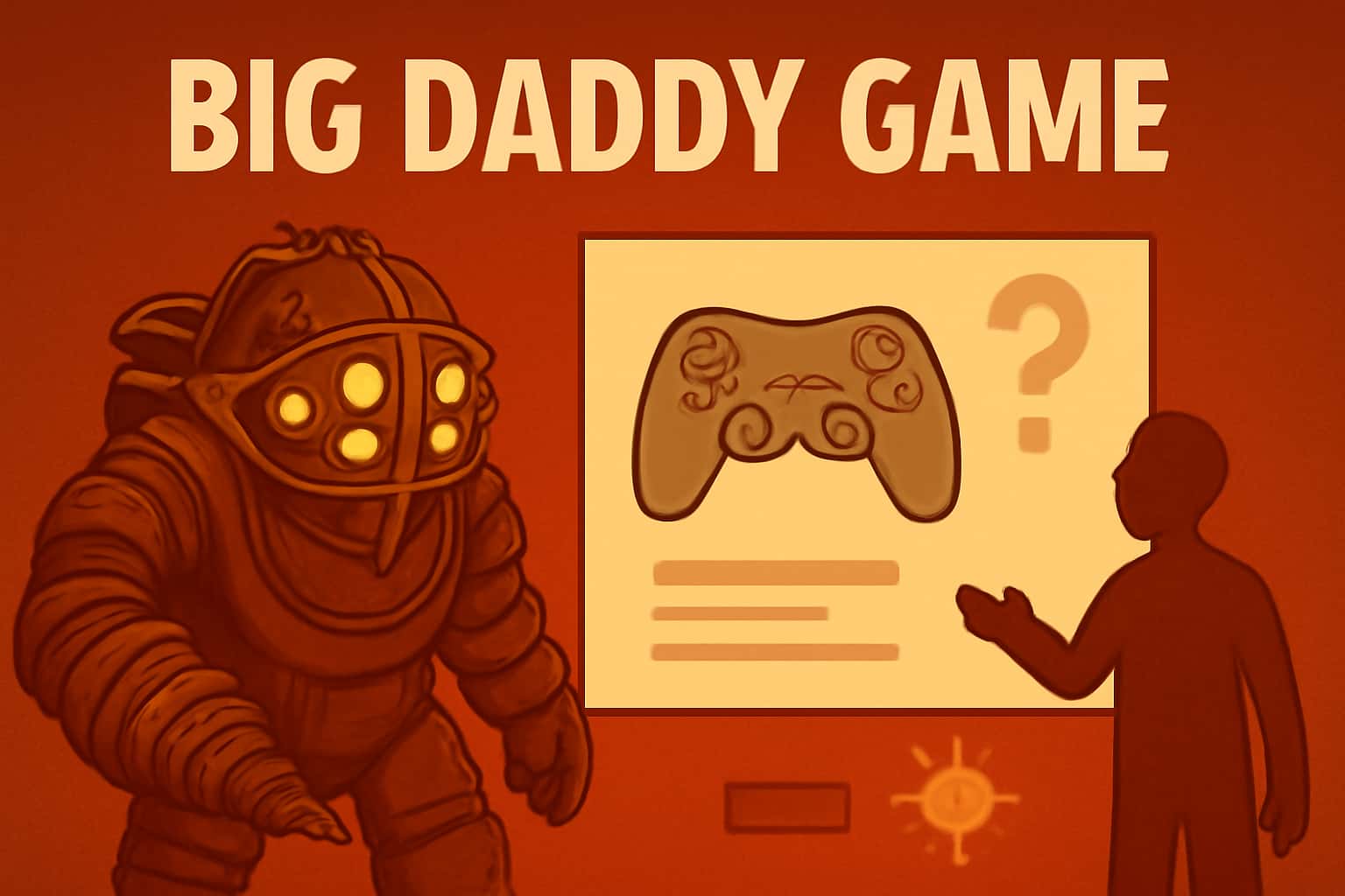An informational illustration representing Big Daddy Game features in a professional setting.
